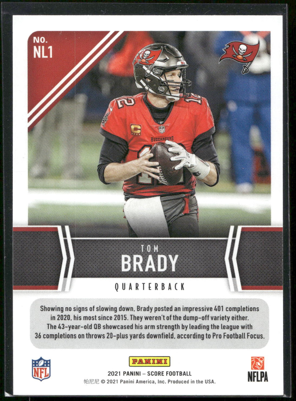 2021 Score #NL1 Tom Brady Next Level Stats