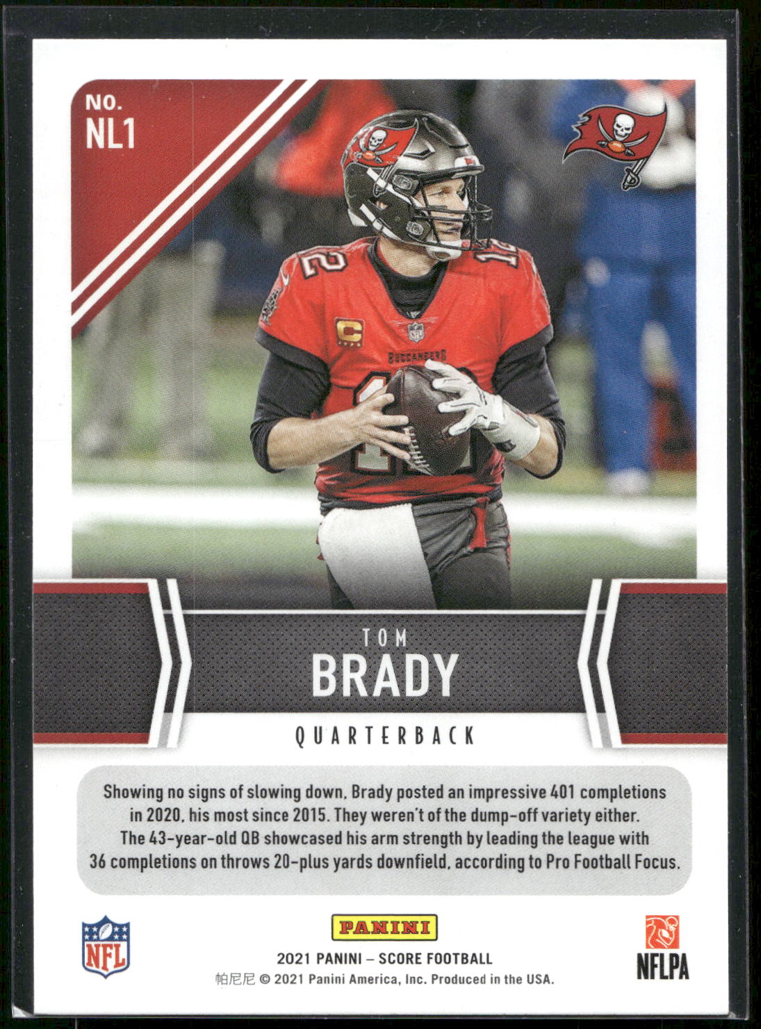 2021 Score #NL1 Tom Brady Next Level Stats