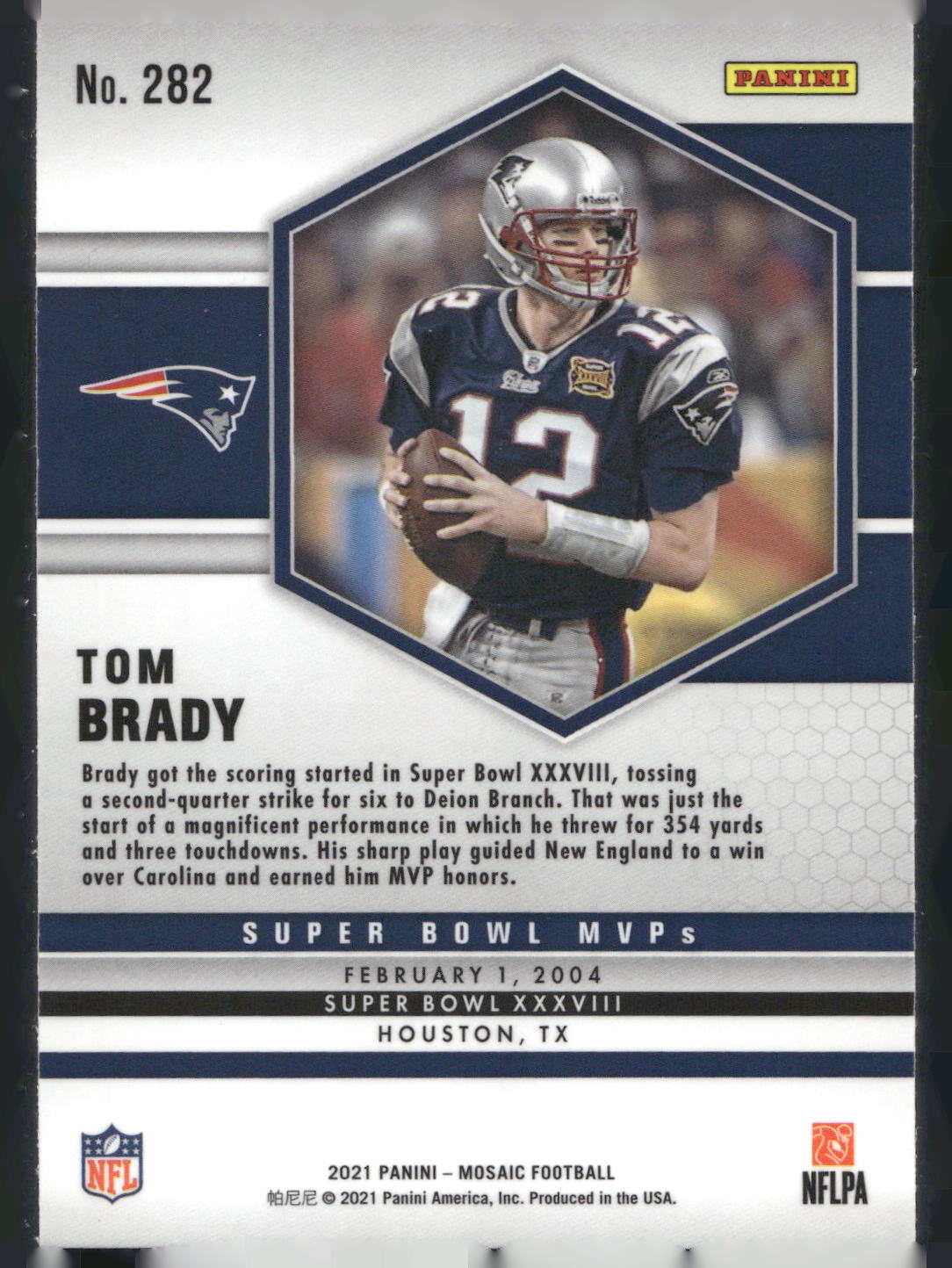 2021 Panini Mosaic #282 Tom Brady