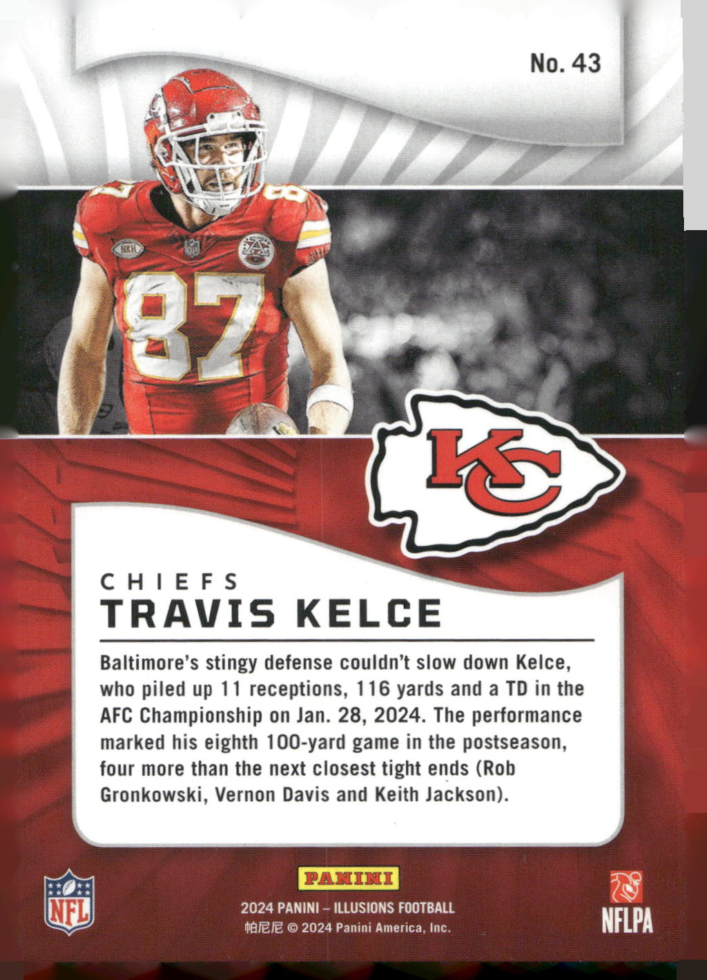 2024 Panini Illusions #43 Travis Kelce