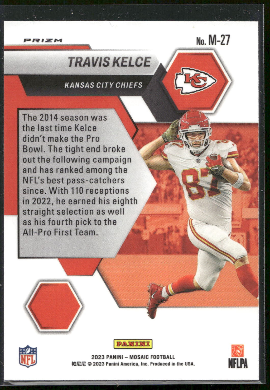 2023 Panini Mosaic #M-27 Travis Kelce Montage Mosaic