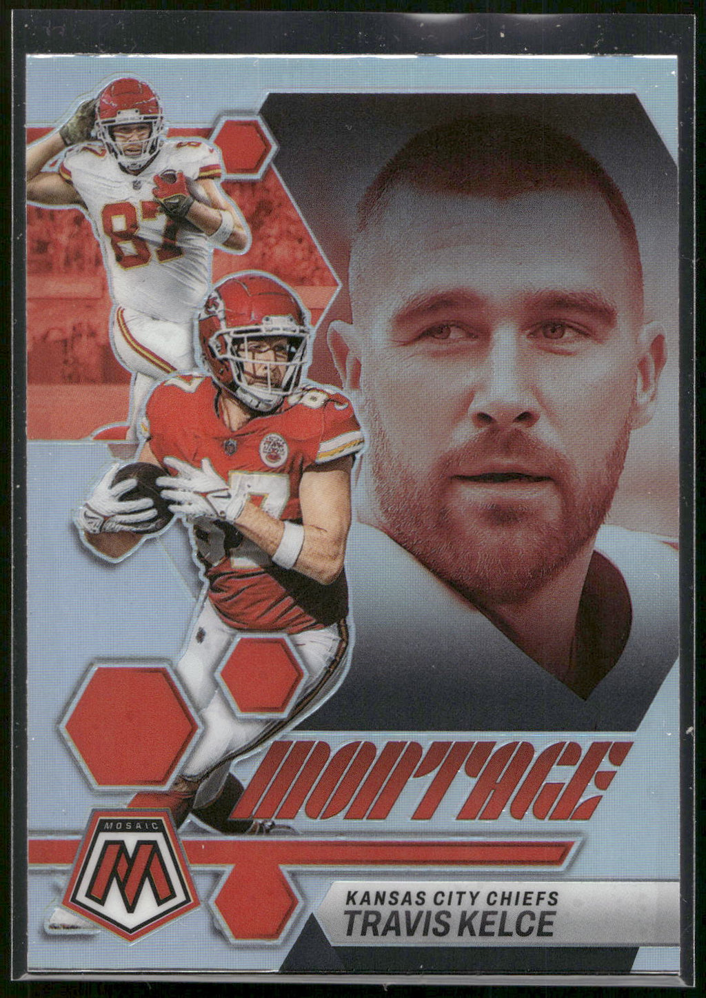 2023 Panini Mosaic #M-27 Travis Kelce Montage Mosaic