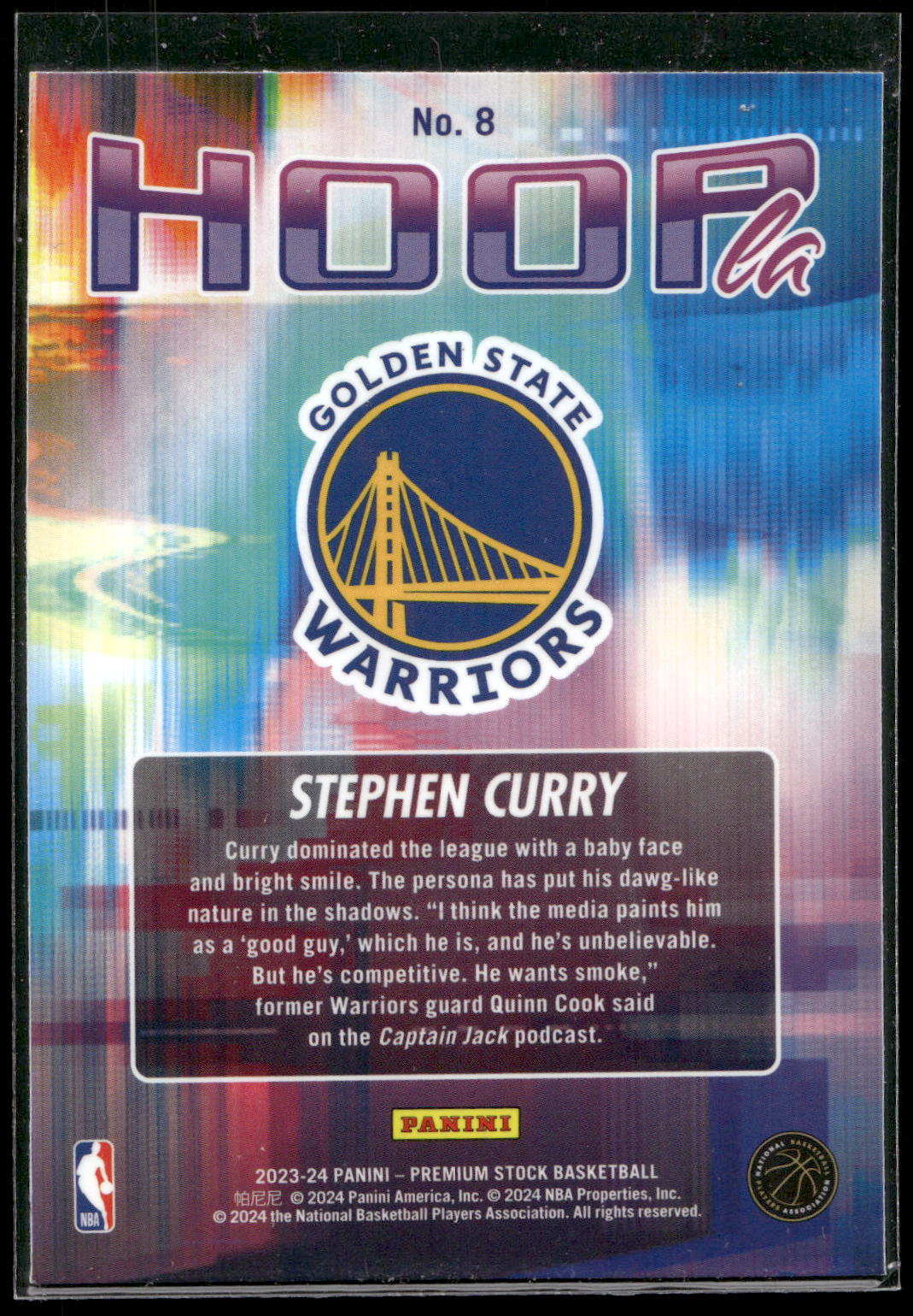 2023-24 Hoops Premium Stock #8 Stephen Curry Hoopla