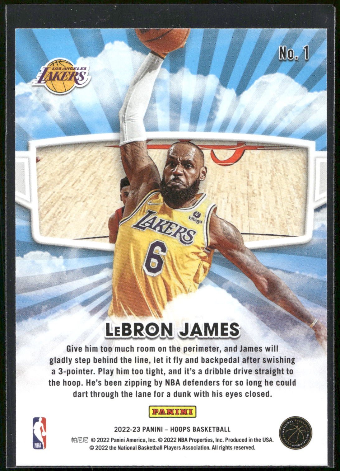 2022-23 Hoops #1 LeBron James Skyview