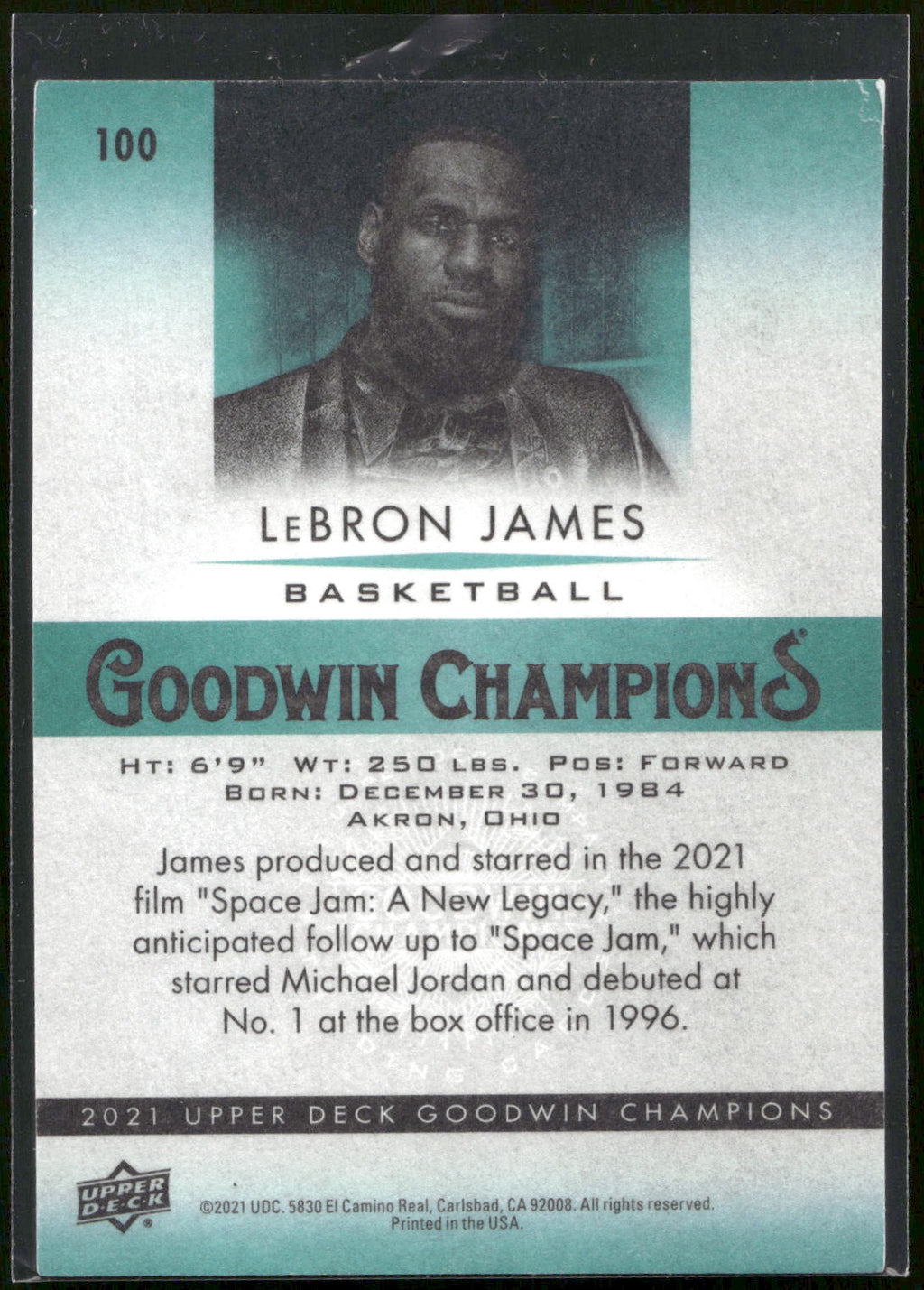 2021 Upper Deck Goodwin Champions #100 LeBron James