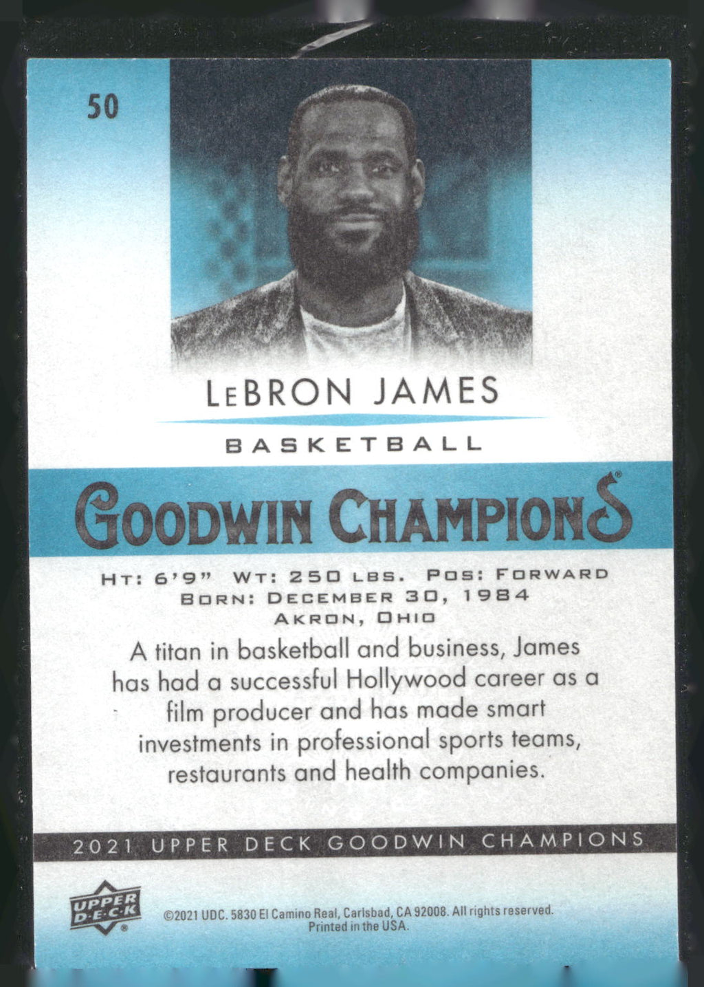 2021 Upper Deck Goodwin Champions #50 LeBron James