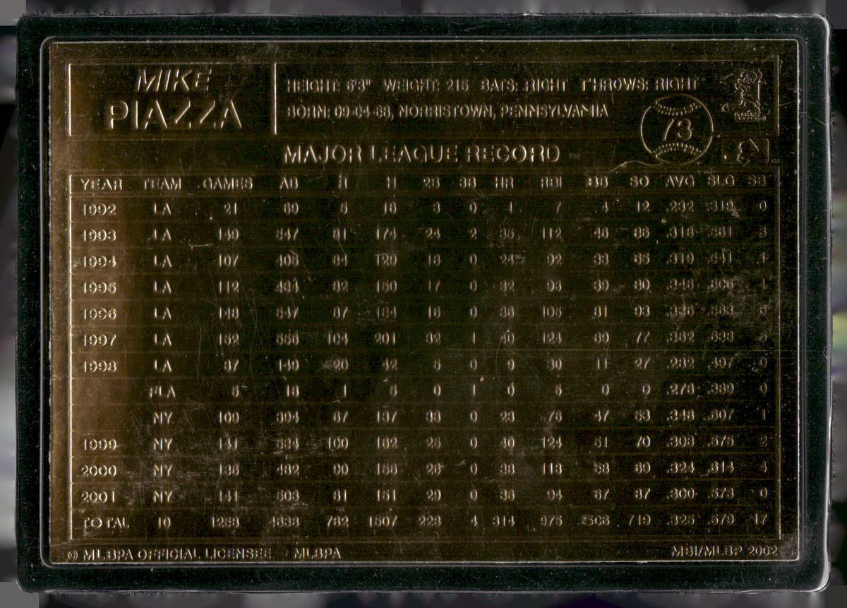 1996-03 Danbury Mint #73 Mike Piazza