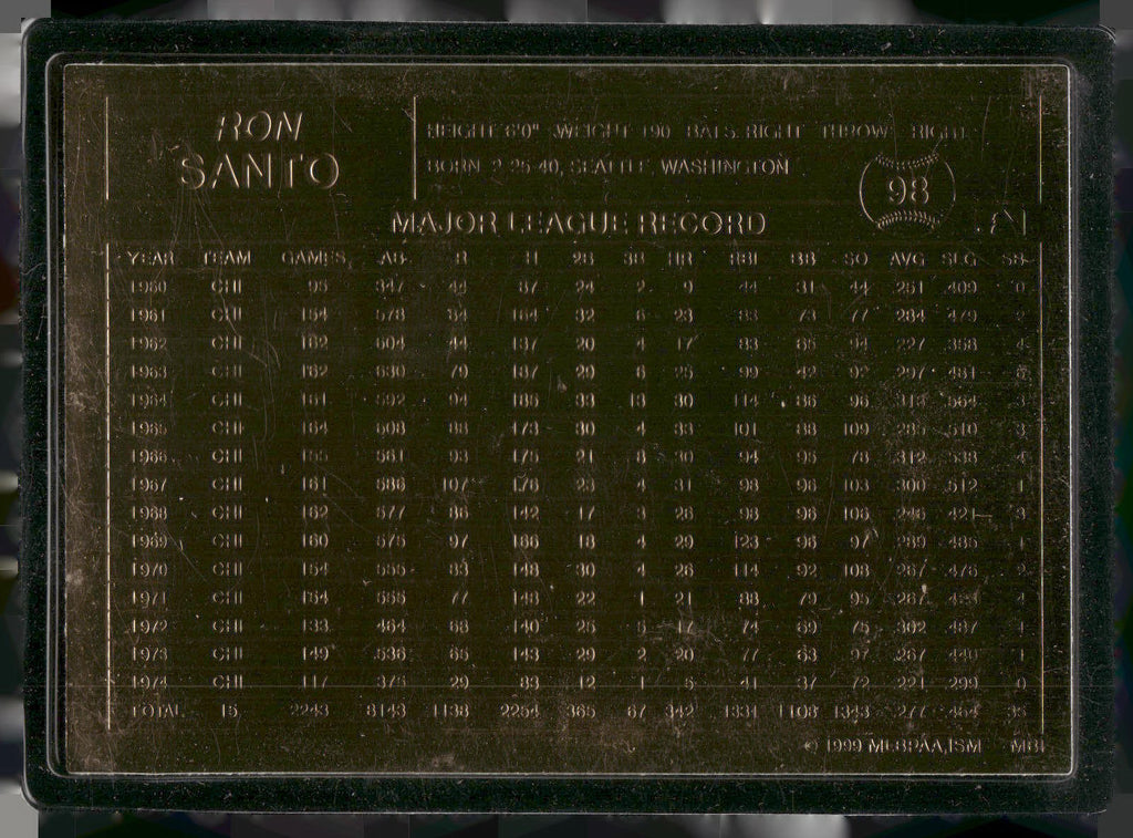 1996-03 Danbury Mint #98 Ron Santo