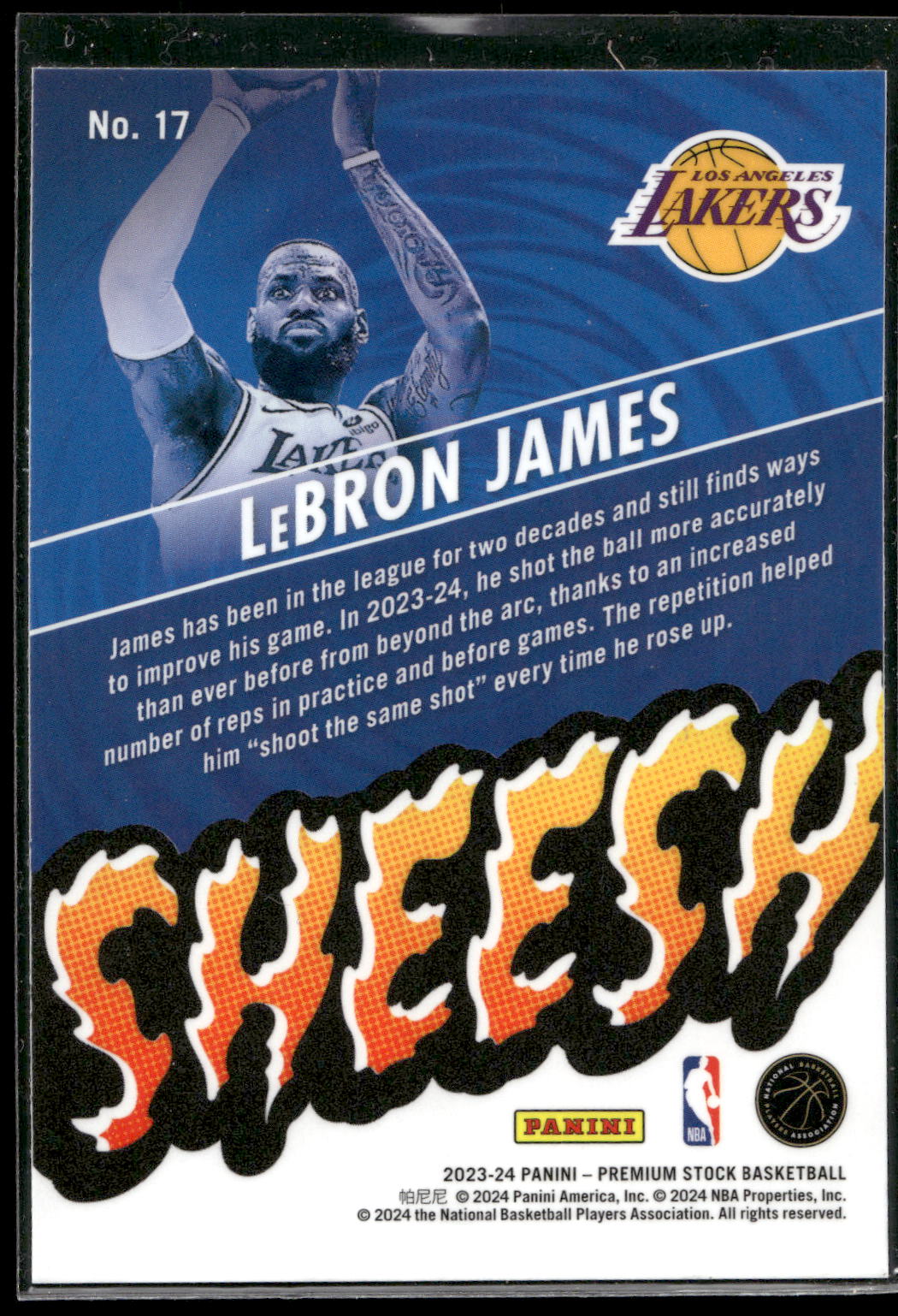 2023-24 Hoops Premium Stock #17 Lebron James Sheesh