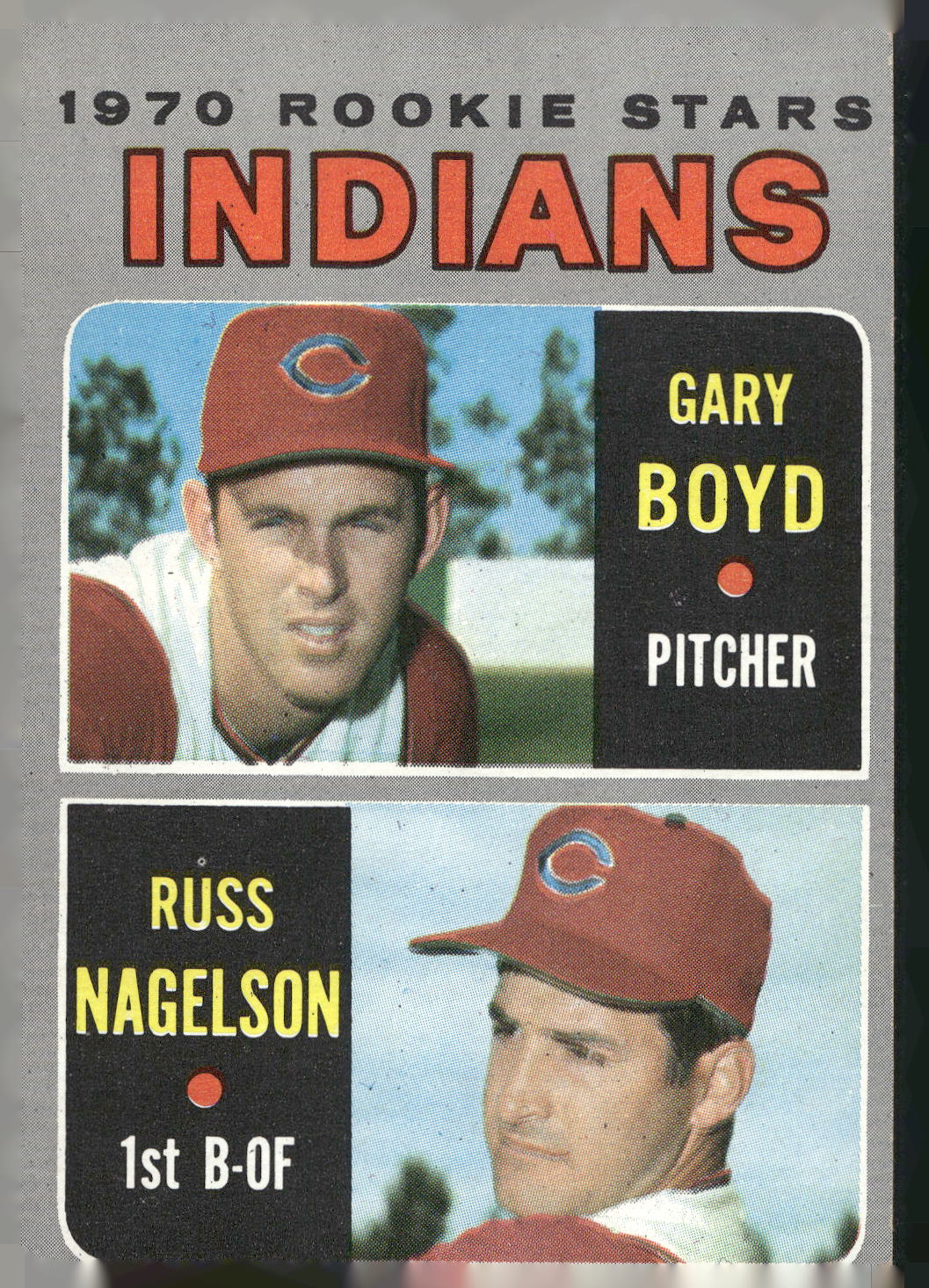 1970 Topps #7 Indians 1970 Rookie Stars (Gary Boyd / Russ Nagelson)