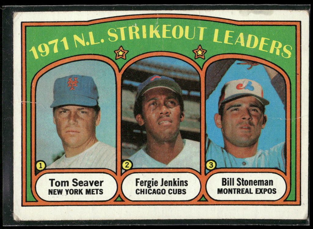 1972 Topps #95 Tom Seaver / Fergie Jenkins / Bill Stoneman)