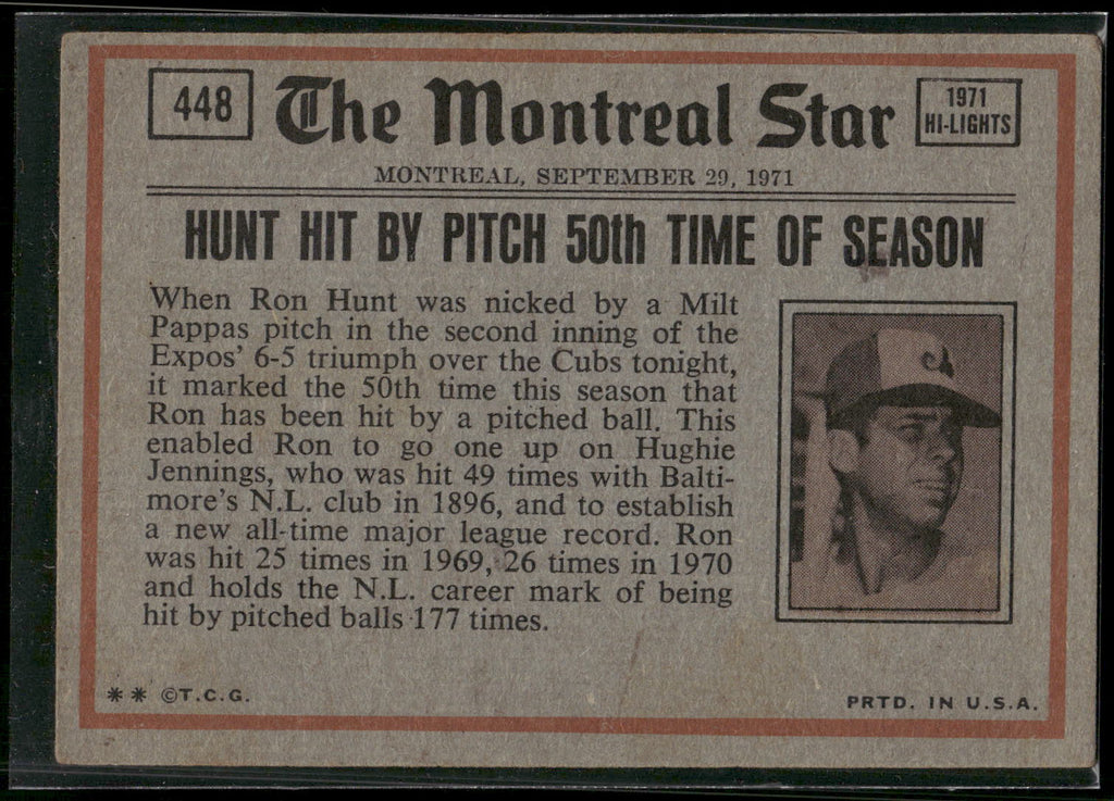 1972 Topps #448 Willie Stargell