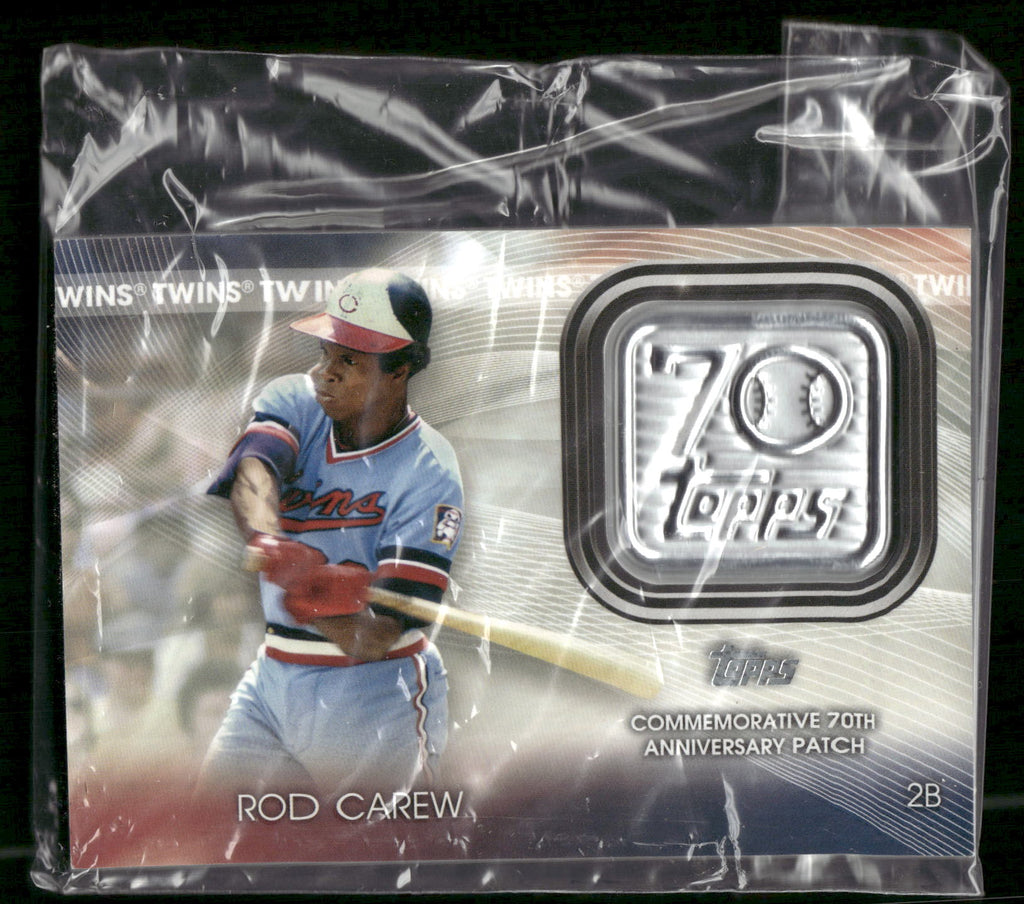 2021 Topps #T70P-RCA Rod Carew 70th Anniversary Logo Patch Platinum Anniversar