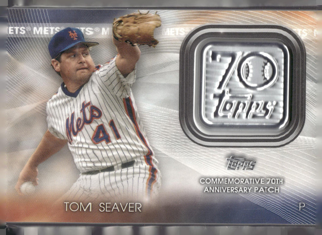 2021 Topps #70LP-TS Tom Seaver 70th Anniversary Logo Patch (Series 1)