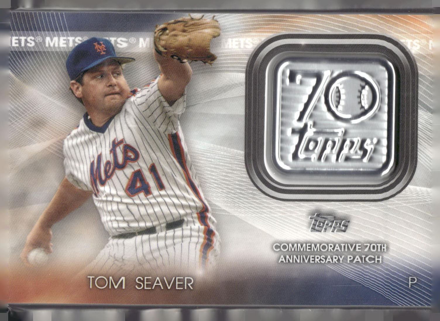 2021 Topps #70LP-TS Tom Seaver 70th Anniversary Logo Patch (Series 1)