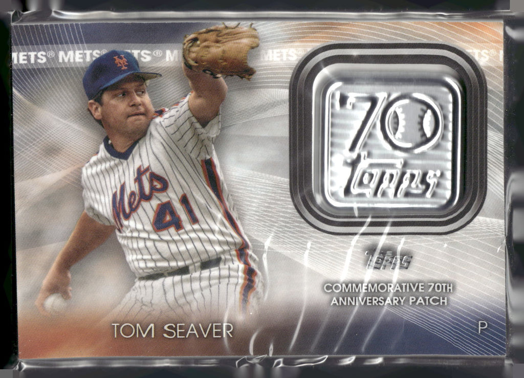 2021 Topps #70LP-TS Tom Seaver 70th Anniversary Logo Patch (Series 1)
