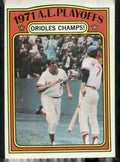 1972 Topps #222 1971 A.L. Playoffs: Orioles Champs! ALCS
