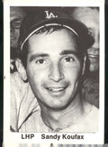 1975 TCMA All Time Brooklyn / Los Angeles Dodgers #NNO Sandy Koufax