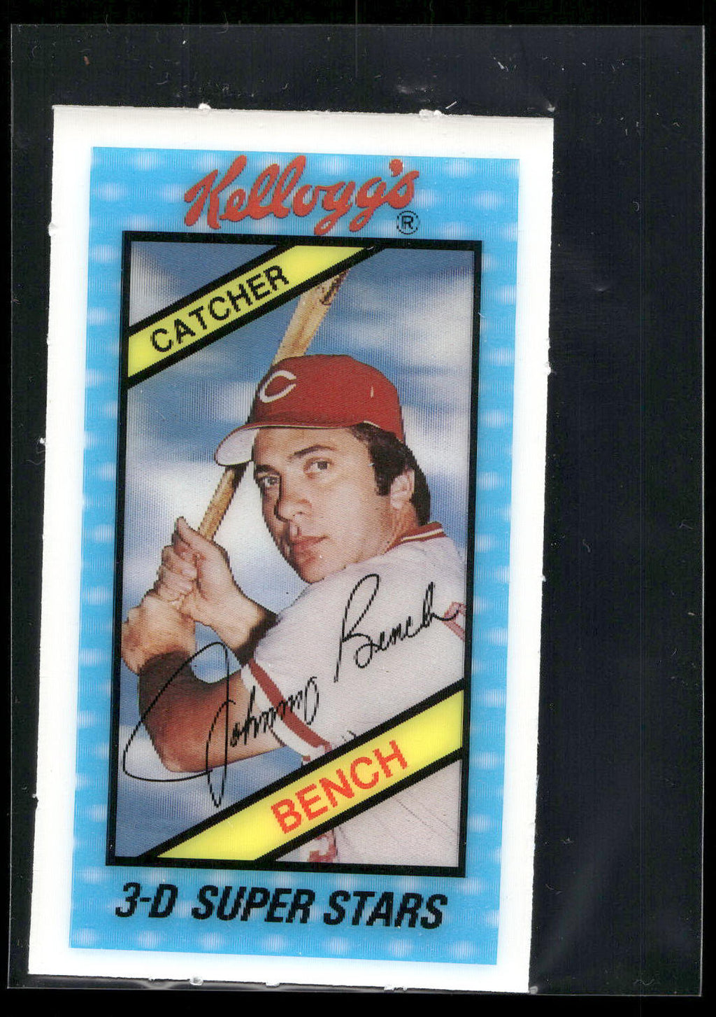 1980 Kellogg's 3-D Super Stars #52 Johnny Bench