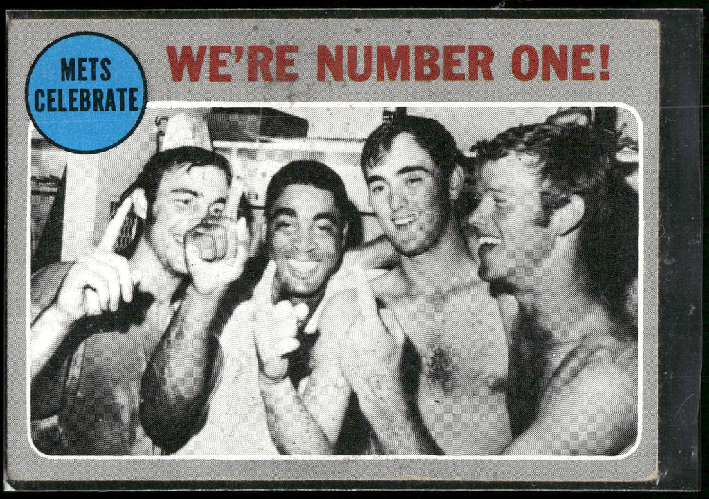 1970 Topps #198 Mets Celebrate: We're Number One! NLCS