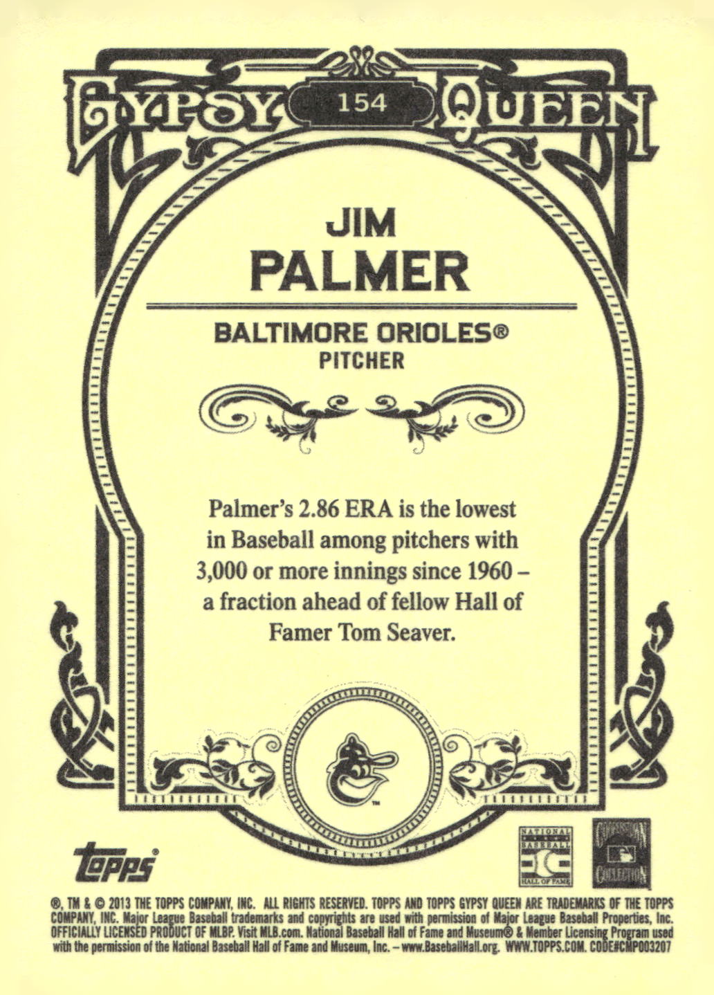 2013 Topps Gypsy Queen #154 Jim Palmer