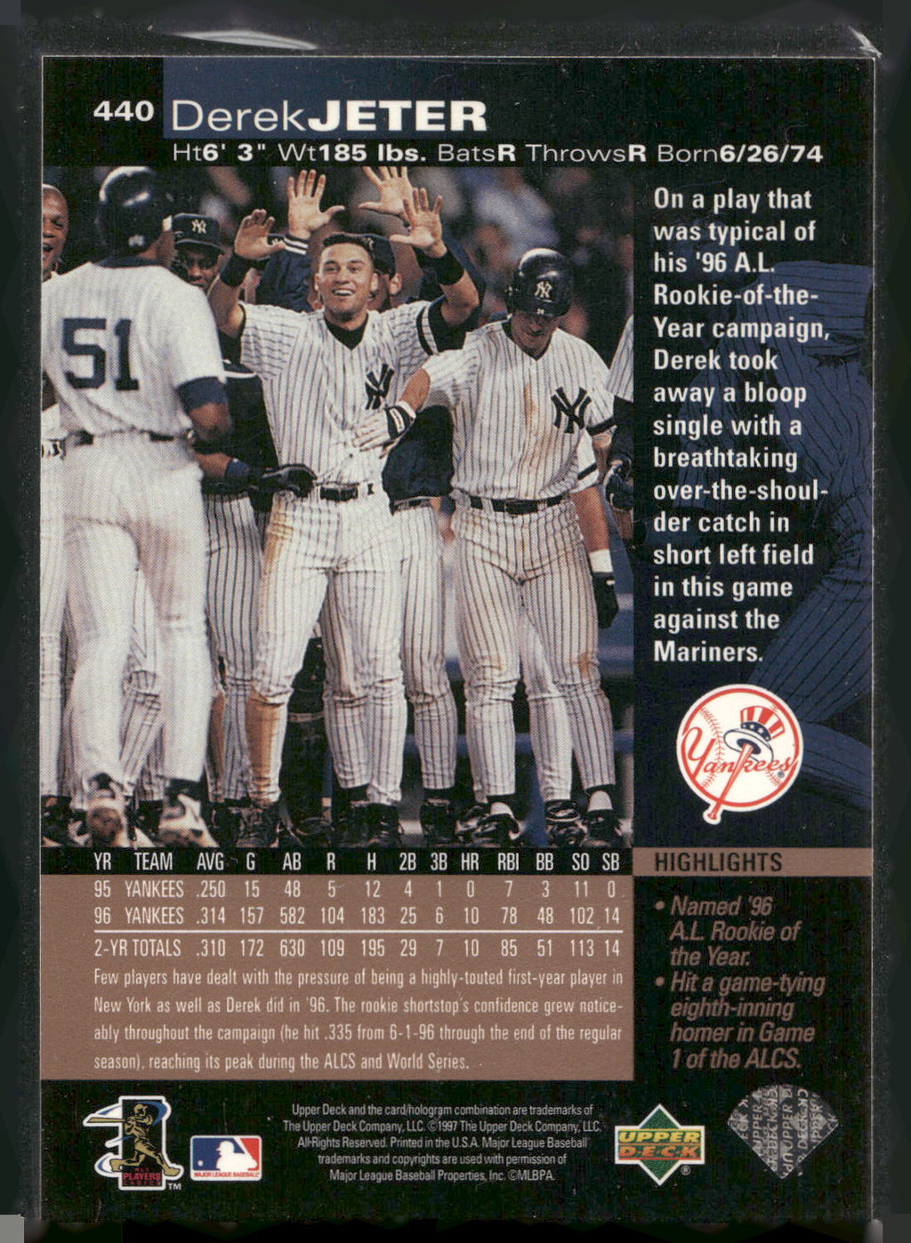 1997 Upper Deck #440 Derek Jeter