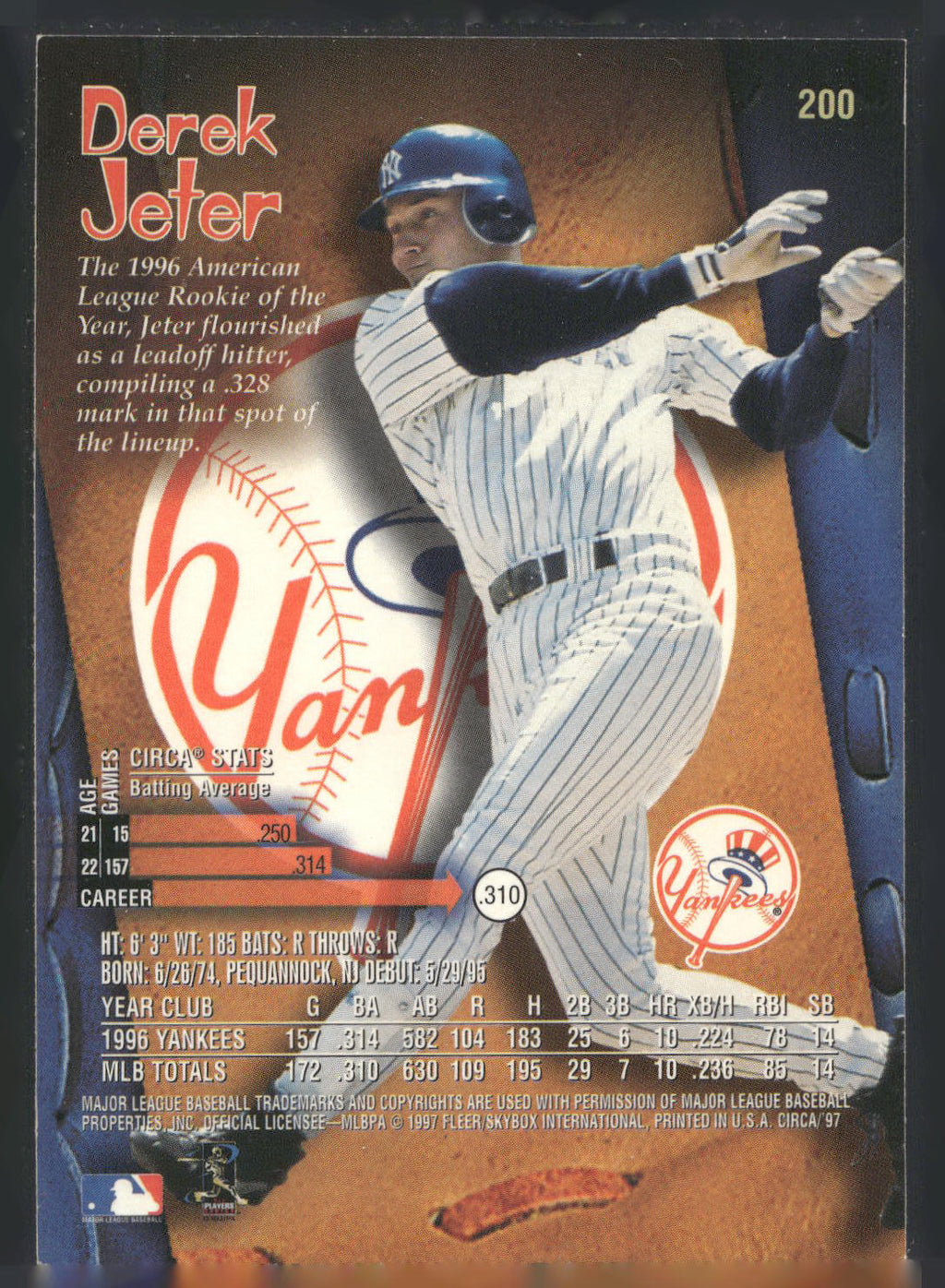 1997 Circa #200 Derek Jeter