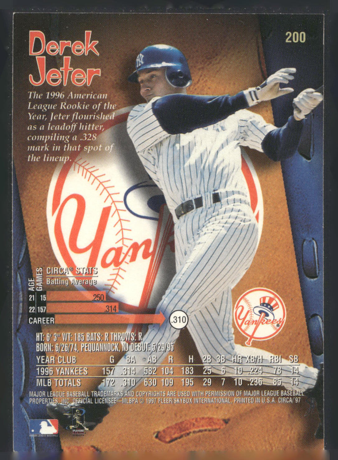 1997 Circa #200 Derek Jeter