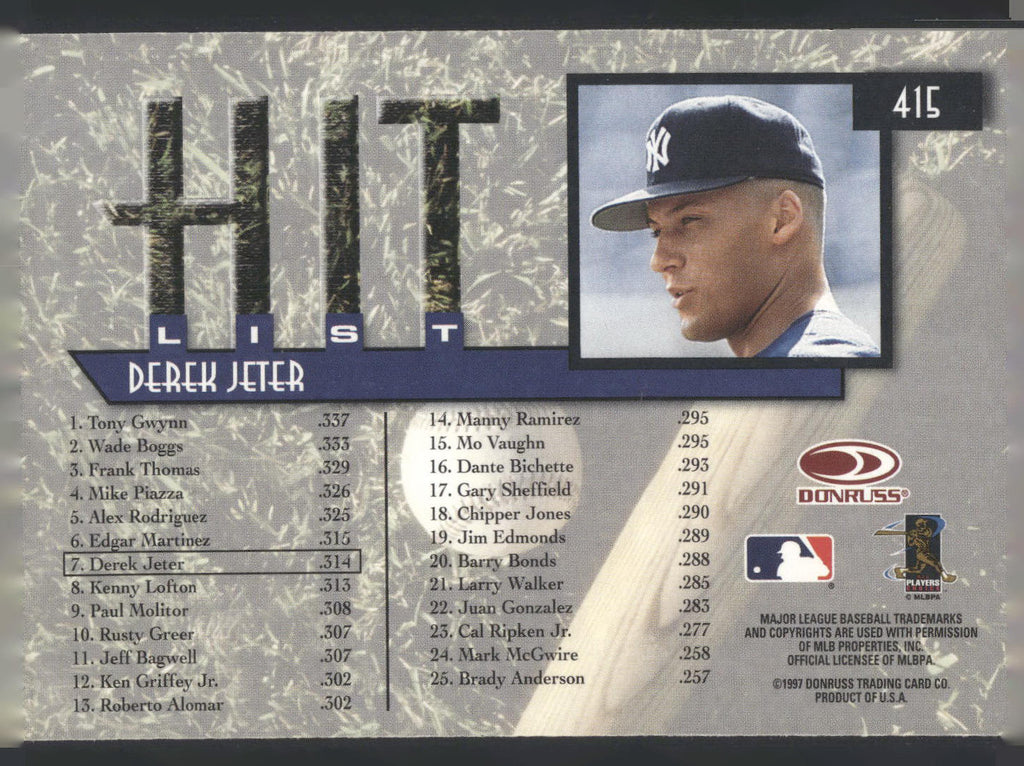 1997 Donruss #415 Derek Jeter