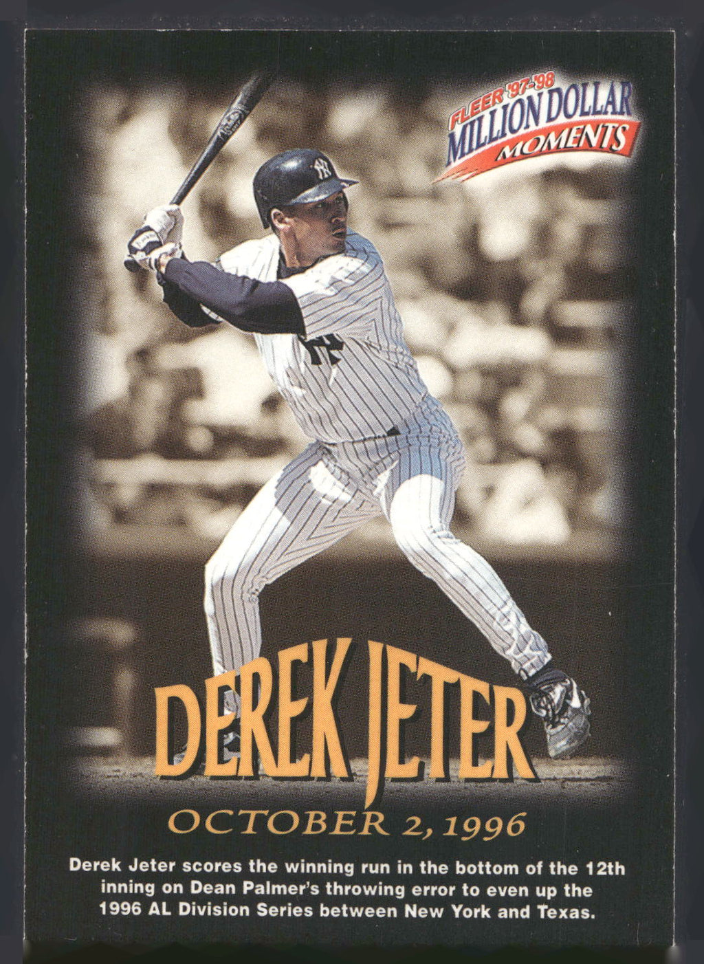 1997-98 Fleer Million Dollar Moments #2 Derek Jeter