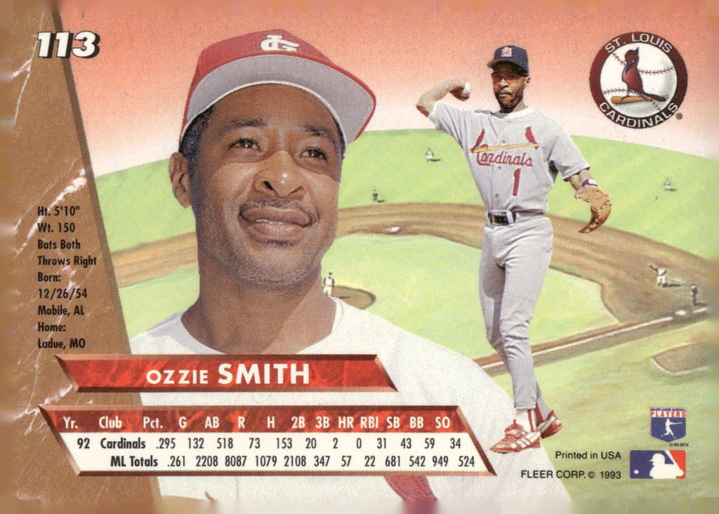 1993 Ultra #113 Ozzie Smith