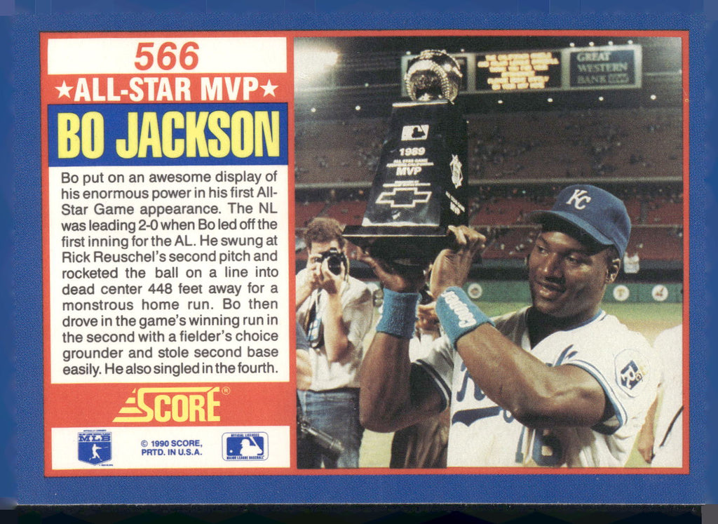 1990 Score #566 Bo Jackson