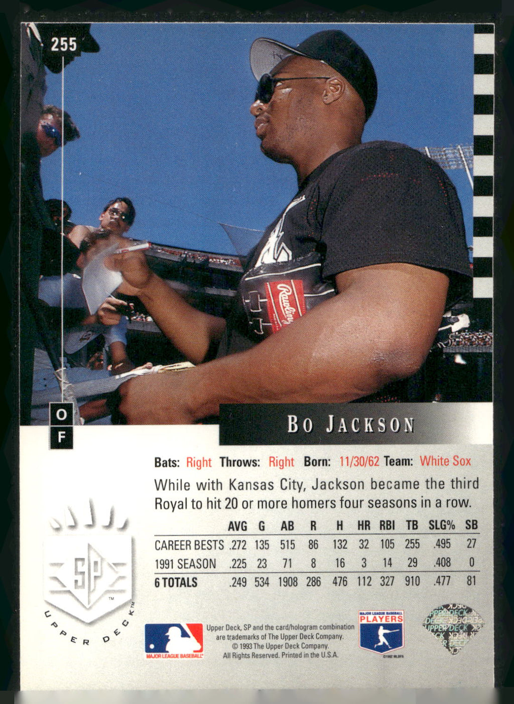 1993 SP #255 Bo Jackson