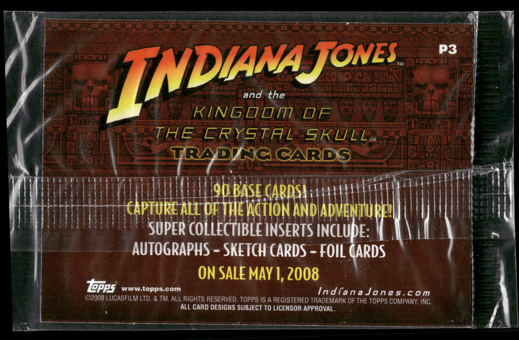2008 Topps Indiana Jones Kingdom of the Crystal Skull #P3 Indiana Jones Promo