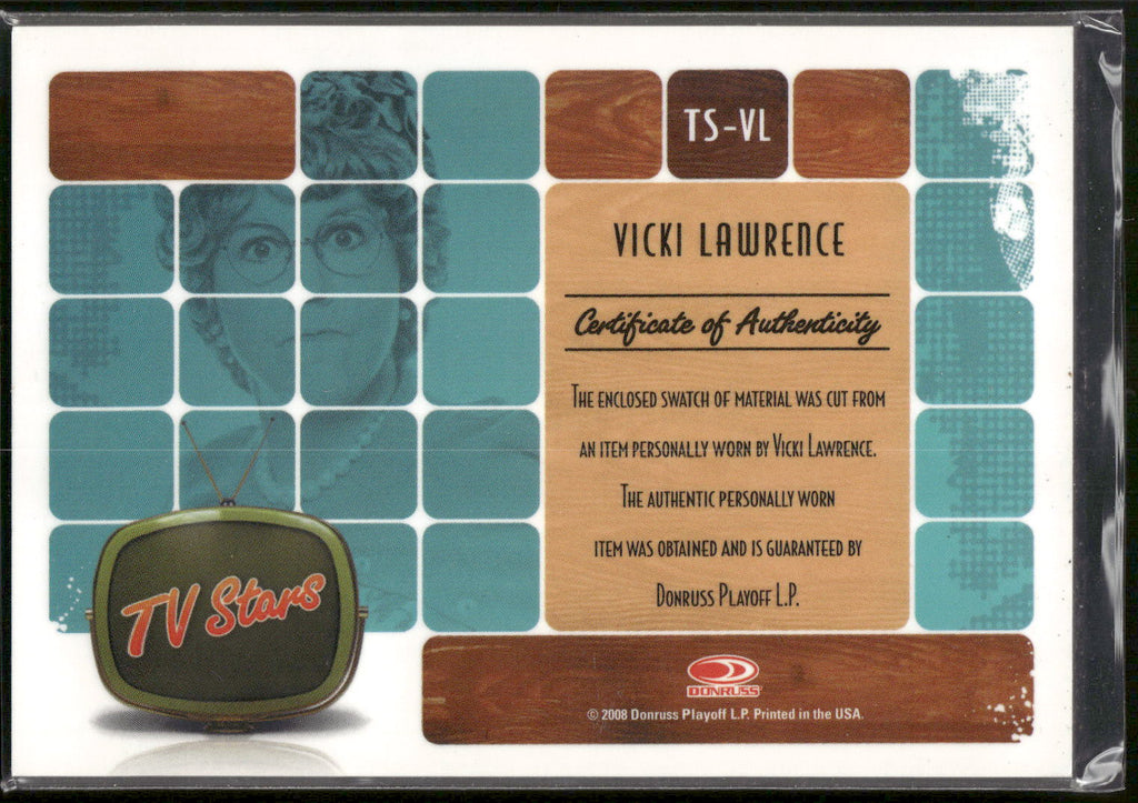 2008 Donruss Americana II #TS-VL Vicki Lawrence TV Stars Material Small Screen