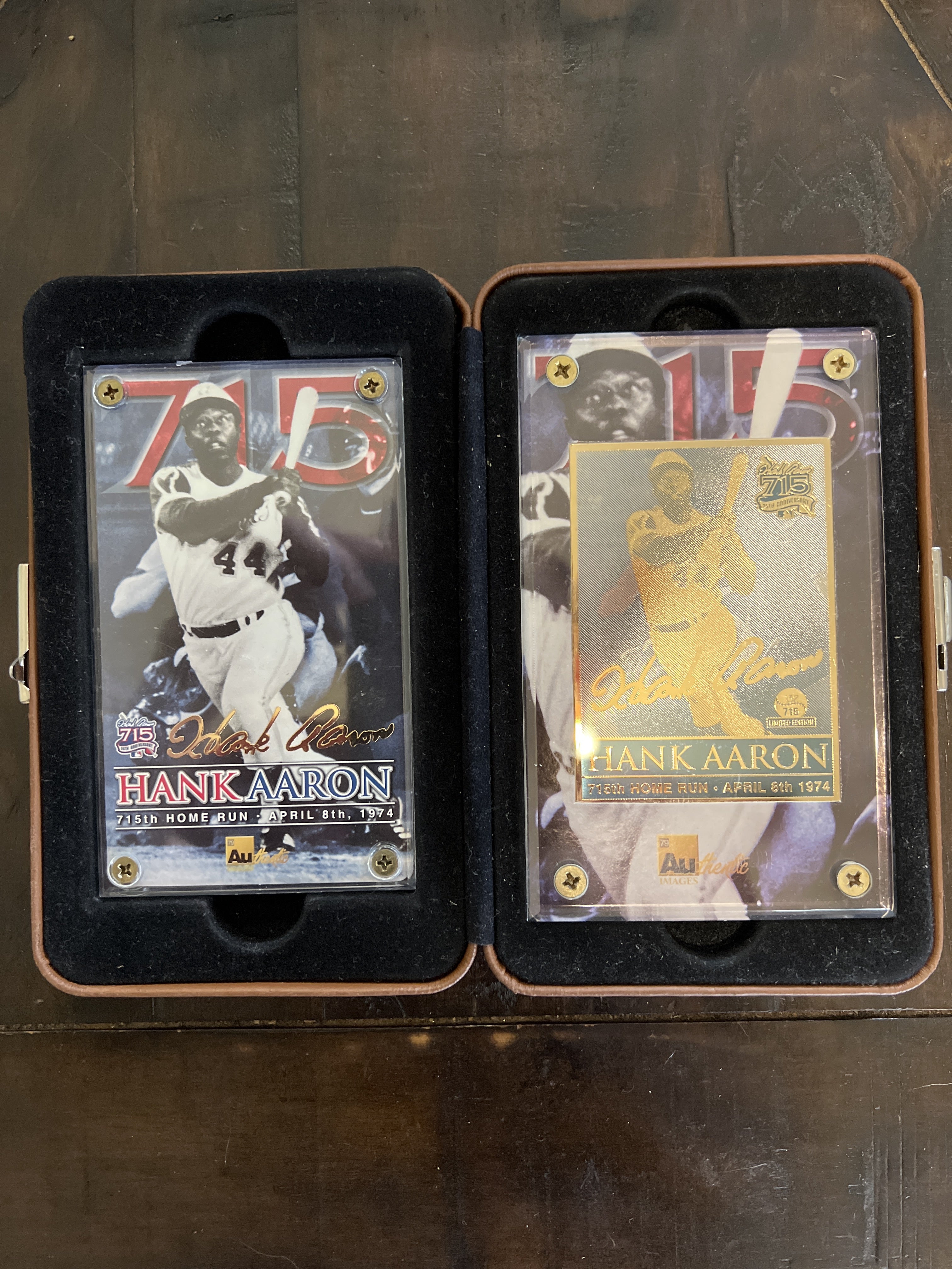 1999 Hank Aaron 715th Home Run 24K Gold Signature
