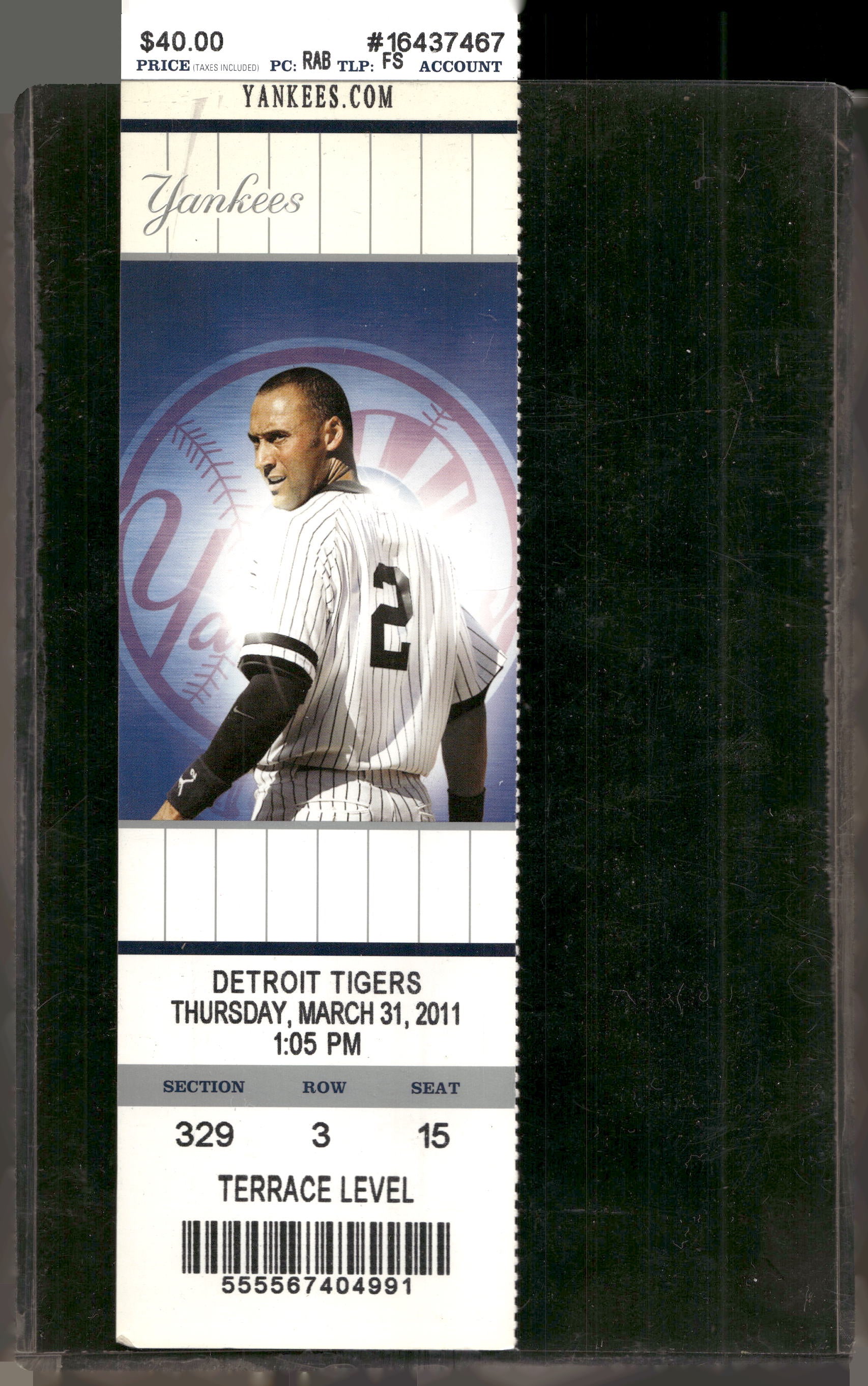 Ticket Stub # Derek Jeter