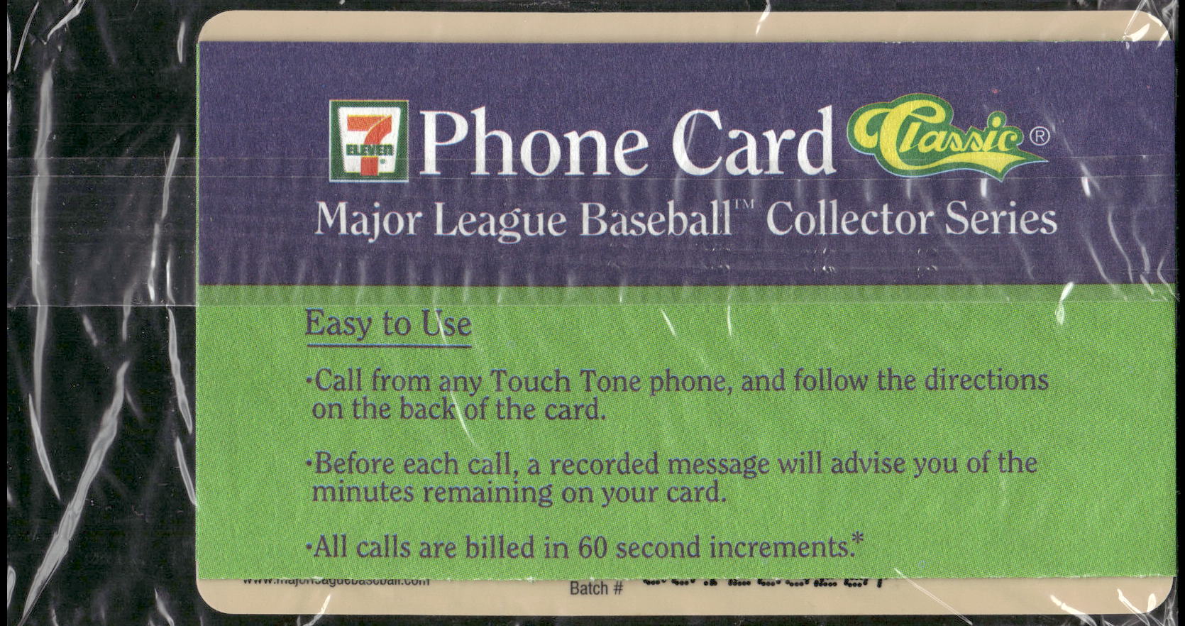 1996 Classic 7-Eleven Phone Cards #5 Ken Griffey Jr.