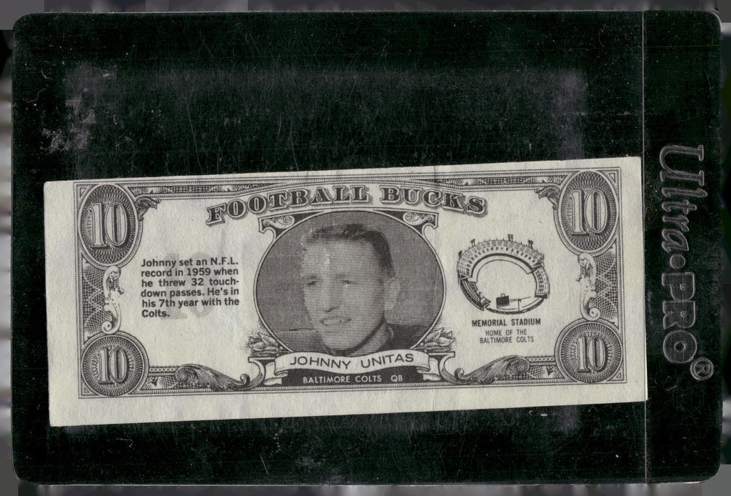 1962 Topps #24 Johnny Unitas Bucks