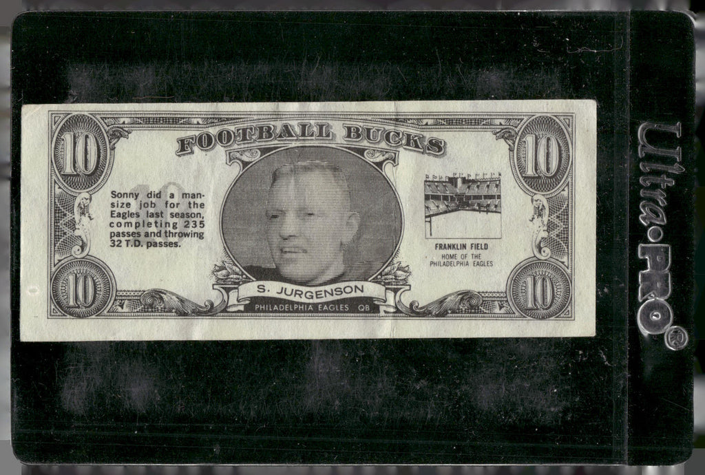 1962 Topps #45 Sonny Jurgensen Bucks