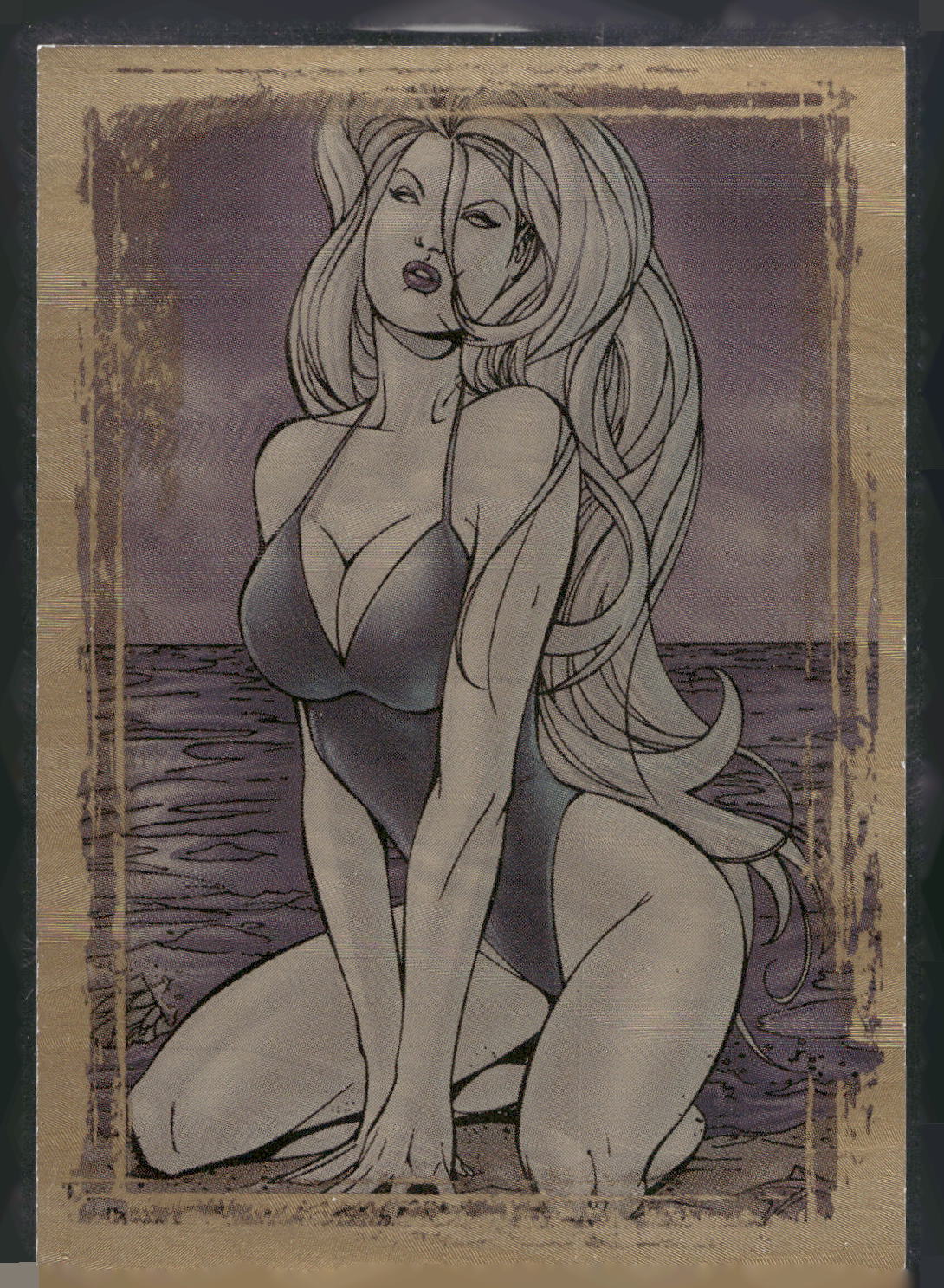 2001 Comic Images Lady Death and the Women of Chaos Love Bites #C1 Swimming Diva