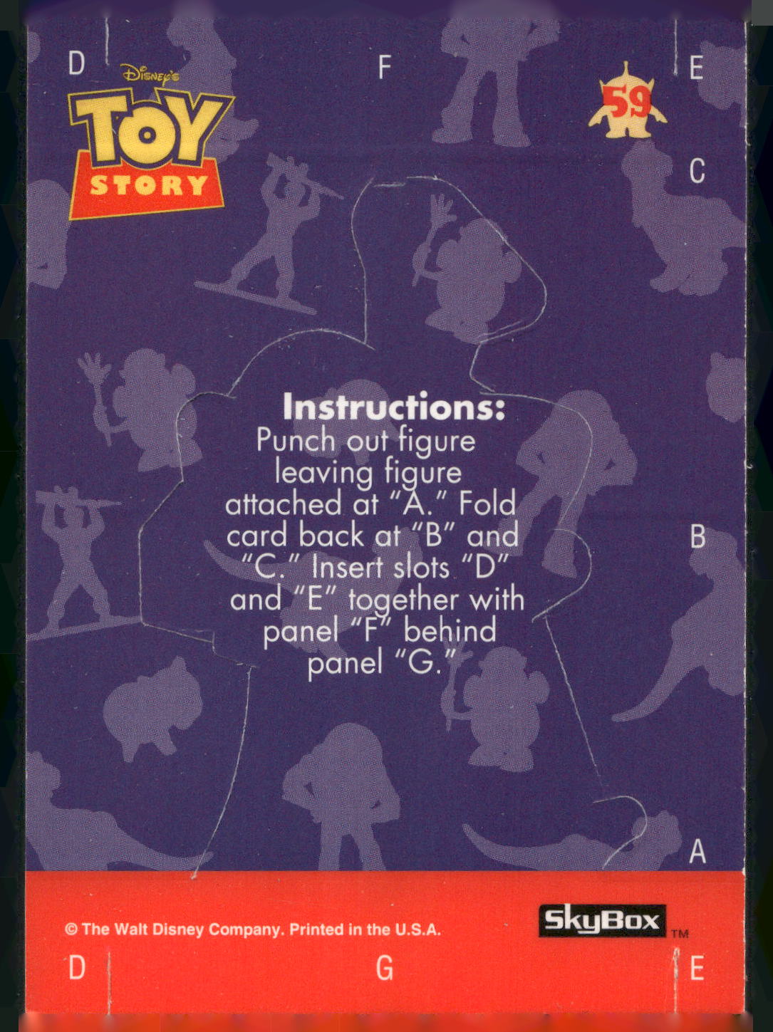 1995 SkyBox Toy Story #59 Woody and Buzz