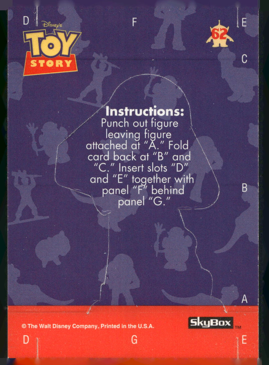 1995 SkyBox Toy Story #62 Buzz Lightyear