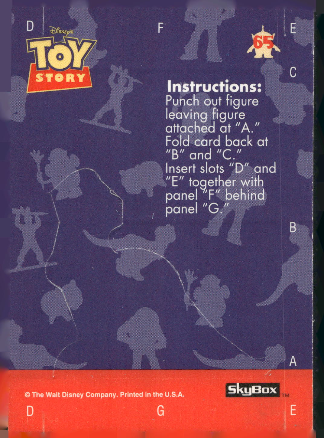 1995 SkyBox Toy Story #65 Rex