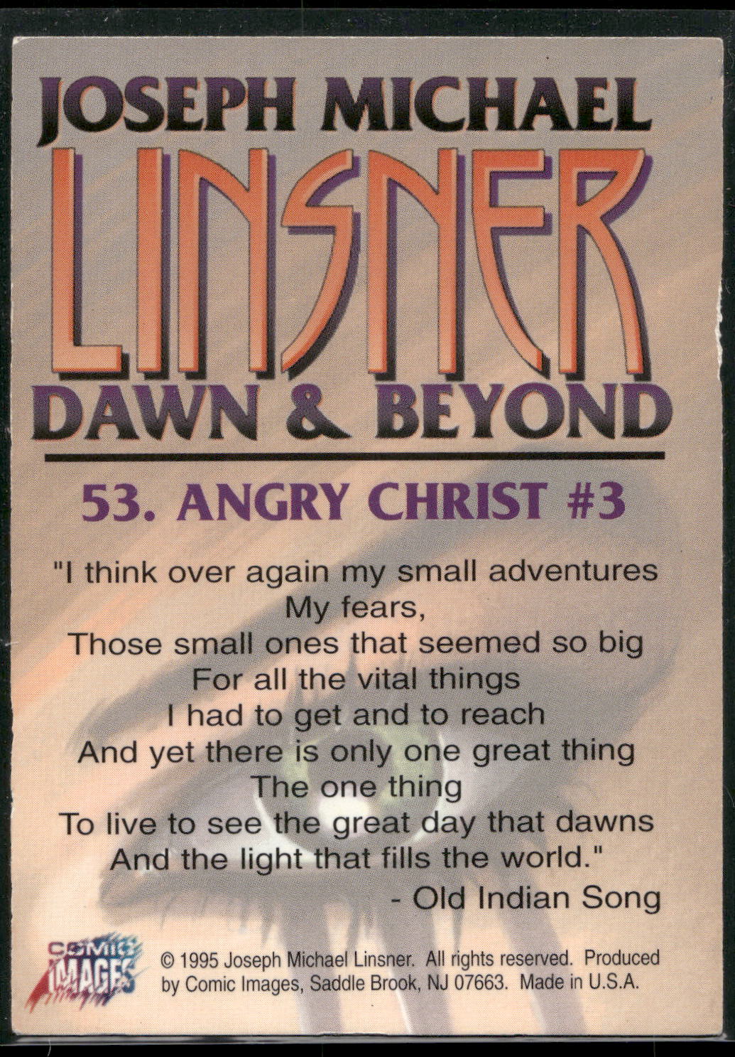 1995 Comic Images Joseph Michael Linsner: Dawn and Beyond #53 Angry Christ #3