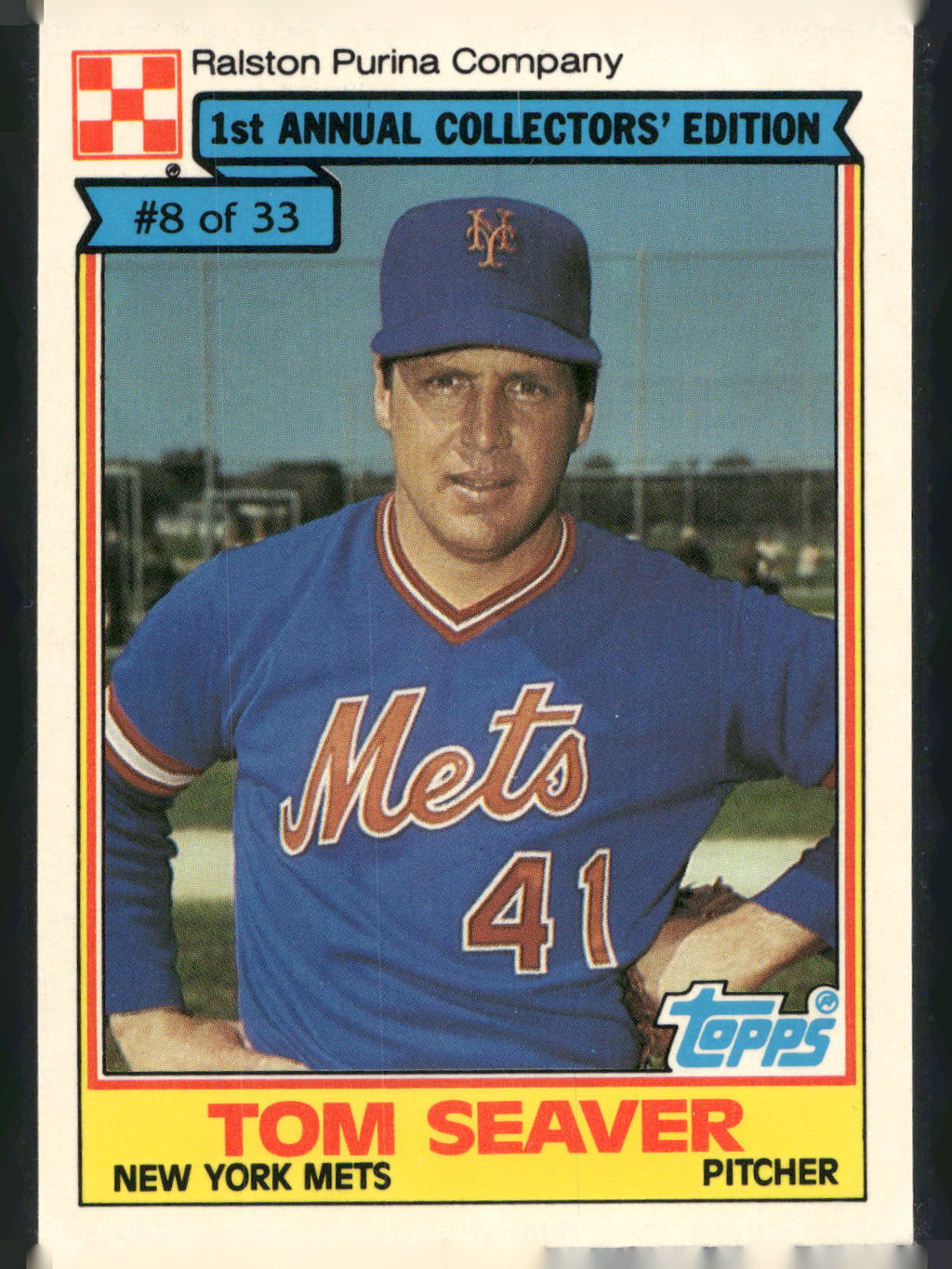 1984 Topps Ralston Purina #8 Tom Seaver