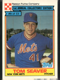 1984 Topps Ralston Purina #8 Tom Seaver