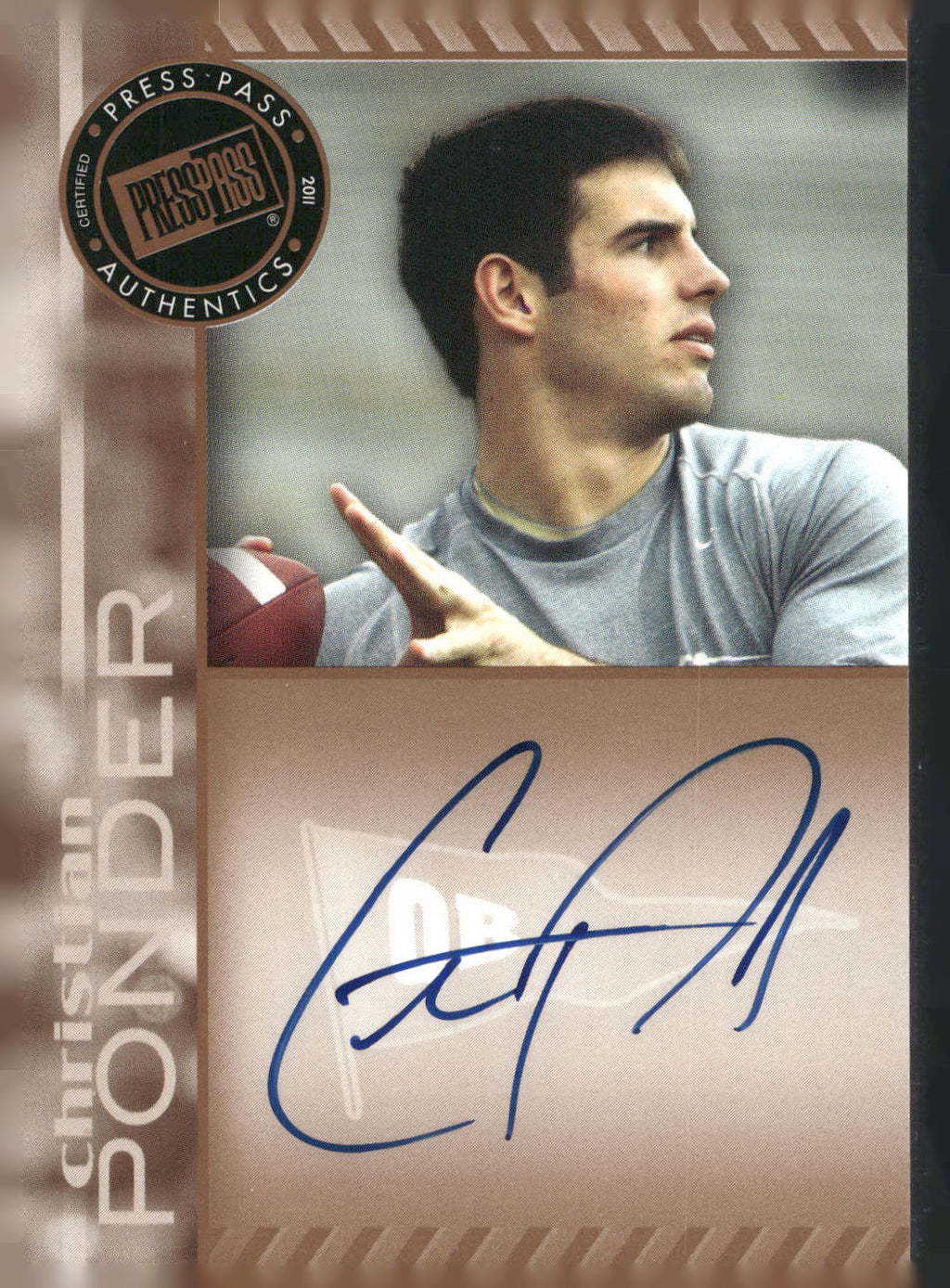 2011 Press Pass #PPS-CP Christian Ponder Autographs Bronze