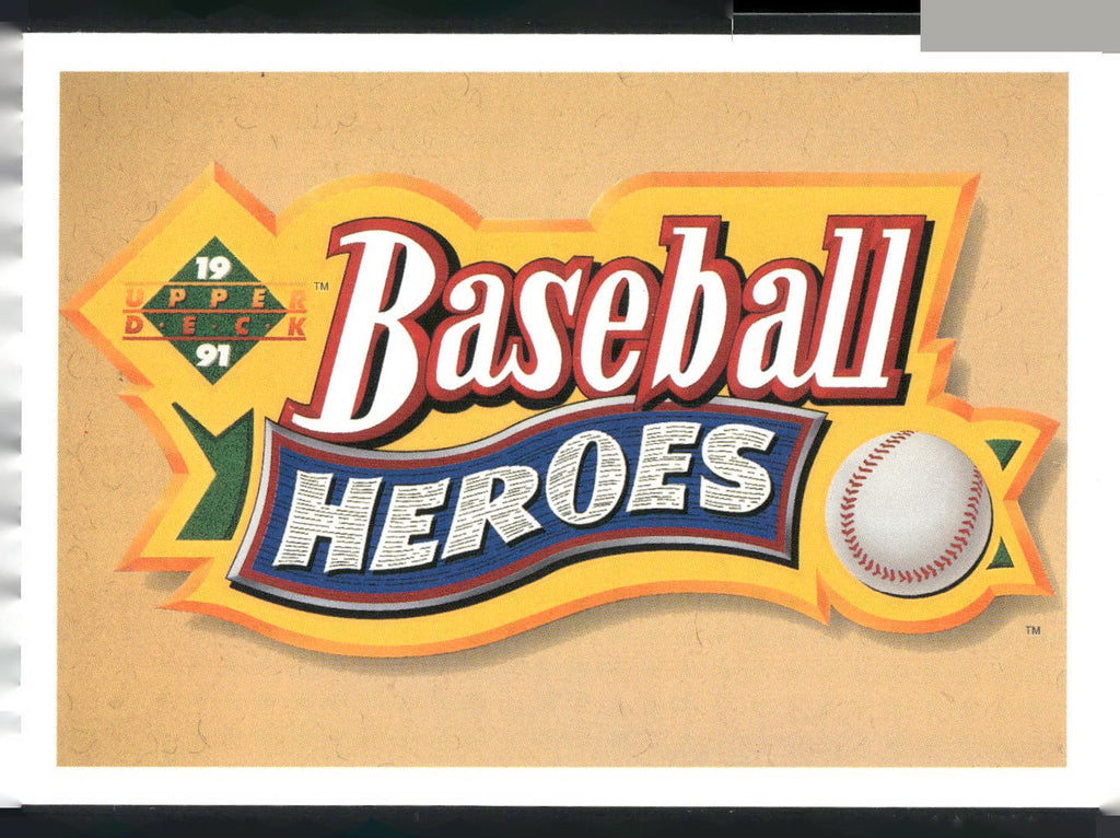 1991 Upper Deck #NNO Header Card Baseball Heroes: Hank Aaron