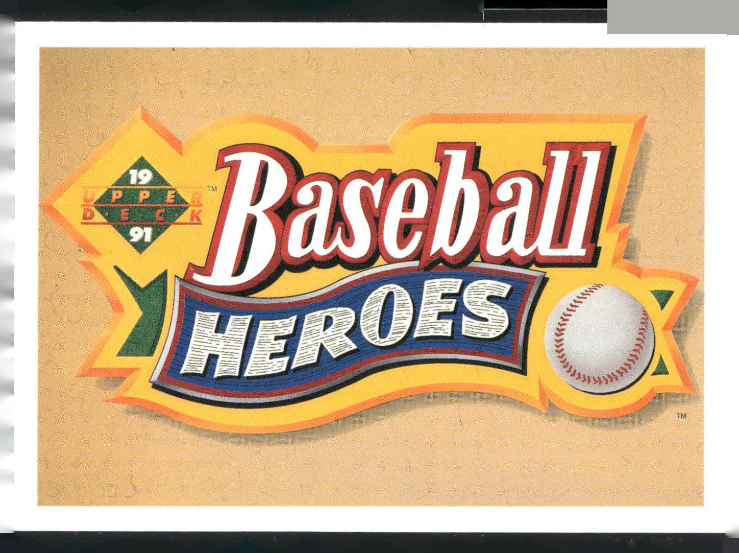 1991 Upper Deck #NNO Header Card Baseball Heroes: Hank Aaron